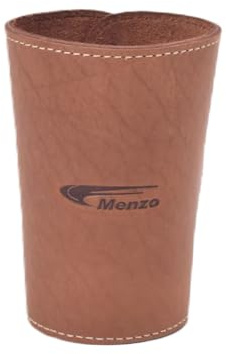 Menzo Getränkehalter für PET-Flaschen – Gürtelhalter für Kellner, robustes Echtleder, praktische Flaschenhalterung zum Einfädeln am Gürtel, ideal für Gastronomie
