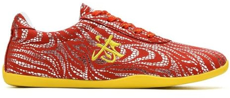 DONFAAUK Kung Fu Tai Chi Shoes, Outdoor Chinese Traditional Martial Arts Walking Sneakers Men Women Taekwondo Training Shoes,Red,6.5