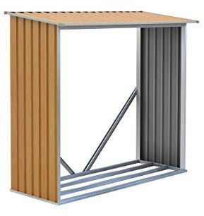 G21 Kaminholzregal WOH 136, 182 x 75 cm, braun