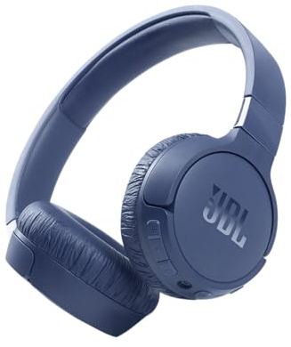 JBL Tune 660NC wireless with Active Noise Cancelling, up to 55 hours battery, microphone for call, foldable and comfortable, Android and iOs compatible (Blue)