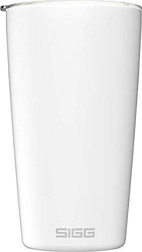 Sigg - Coffee Travel Mug Neso Pure Ceram - with Tritan Lid - Dishwasher Safe - Lightweight - BPA Free - 18/8 Stainless Steel - White - 0.4 L