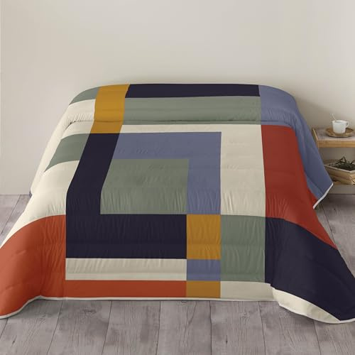 NATURALS Edredón Nórdico Estampado 300 Gramos - Cama 90-100% Microfibra, Tacto Suave, Gran Comodidad, Certificado OEKOTEX Standard 100 - Colección 2024/2025 (Mileto, 180x260 cm)