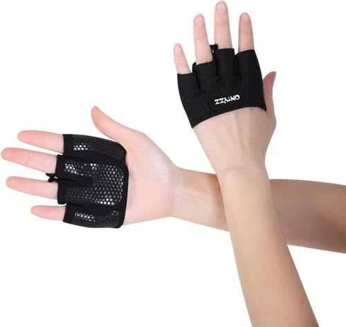 ONTYZZ Guanti da fitness, da donna, da uomo, con impugnatura in silicone, per palestra, sollevamento pesi, allenamento con pesi