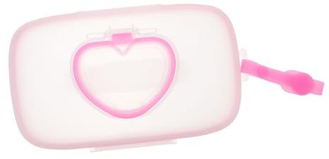 Tragbare Outdoor Feuchttücherbox aus Pp, Rosa, 1 Stück | Wiederverwendbar mit Feuchtigkeitssperre, Einhandbedienung, für Kinderwagen und Babybett