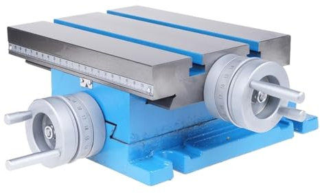 Hookurity Fresadora taladradora giratoria Mesa de Trabajo de Mesa de Trabajo for fresadora y taladradora de 225 x 175 mm con Deslizamiento Transversal y Regla de Recorrido XY de 105 x 90 mm.
