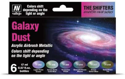 Vallejo 077092 färgset, Galaxy Dust modellbyggsats, olika, 17 ml (6-pack)