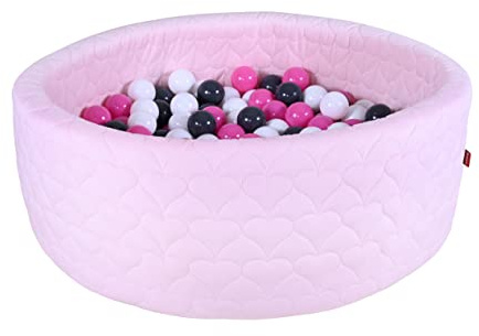 Knorrtoys 68192 - Bällebad soft - Cosy heart rose - 300 Bälle creme/grey/rose