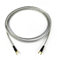 Selected Cable 10m Erdungsleitung für Plattenspieler Phonogeräte und Mischpulte mit Masseanschluß inkl. vergoldeter Gabelschuh Masseleitung transparent silber Geflechtschirm