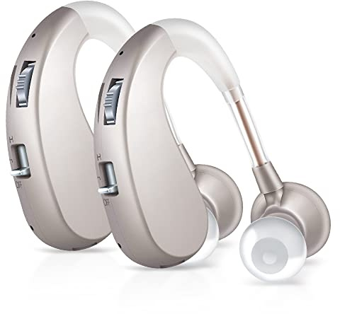 Britzgo Hearing Aids with Noise Cancelling,Rechargeable Sound Amplilfier,Upgraded Digital Chip(2 pieces)