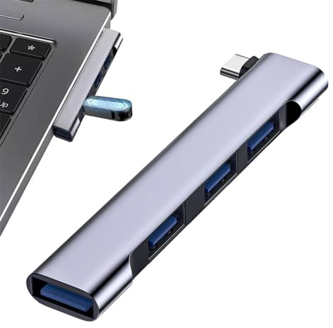 USB-hubb för bärbar dator – USB-hubb för dator | USB 3.0 hub USB, typ C USB-splitter hubbadapter, 4 portar USB-hubb, USB-multiportadapter för arbete