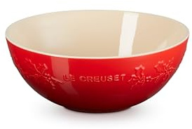 Le Creuset Stoneware Holly Collection Multi Bowl, 3.5 qt., Cerise