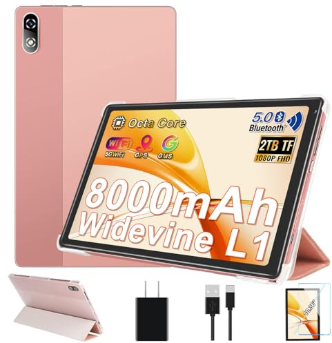 BIEGEDY Tablet 10.36 Pulgadas Gemini AI, 64GB ROM + TF 1TB, Tableta Octa-Core 2.0 GHz / 8000 mAh / 8MP+5MP / HD 1340 * 800 Pixels / 5G WiFi/GPS, GMS, Tablet Funda Protectora - Oro