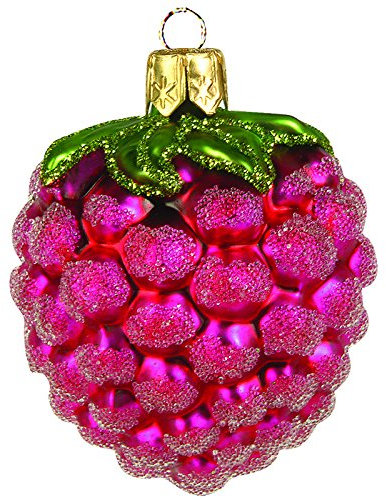 PPH 'IMP' Christbaumschmuck Figuren Essen Christbaumschmuck (Himbeere 4cm) Figuren Essen Christbaumkugeln Weihnachtskugeln Weihnachts-Baumschmuck Baumkugeln Deko Luxus