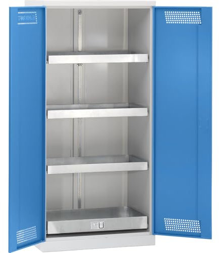 eurokraft | Umweltschrank | 4 ausziehbare Wannenböden | Breite 950 mm