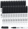 Shuttle Art Permanent Marker fein, 30 Permanent Marker schwarz mit feiner Spitze, wasserfeste Stifte, Folienstift permanent, Filzstifte, für Kunststoff, Stein, Glas zum Bemalen und Markieren geeignet