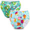 PHOGARY Pañal Bañador (2 Piezas) Pañal De Natar Pantalones De Entrenamiento, Pañales De Baño Para Niños Niñas 0-3 Años (3-10kg) (Frosch+eis)