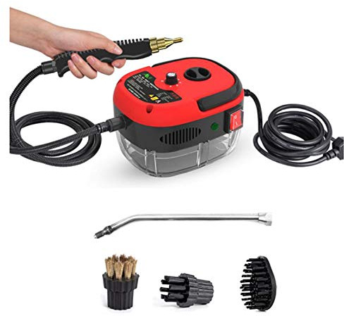 Limpiador A Vapor De Alta Presión Y Alta Temperatura, Máquina De Limpieza a Vapor Portátil De 2500W Para Cocina, Inodoro, Asiento De Automóvil, Pisos 110-220V,Rojo