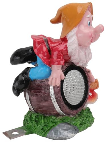 MERRYHAPY 1pièce Lampe Solaire Résine Décoration De Jardin Forme De Cartoon Étanche Et Led Pour Extérieur Adornment Élégant Pour Terrasse Et Jardin