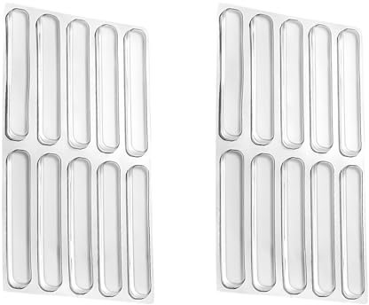 20 Pcs Clear Door Bumpers, 6.3cm Self Adhesive Silicone Door Slam Stopper Strips, Transparent Rubber Wall Protector Pads for Cabinet, Furniture, Toilet Lid, Car Door