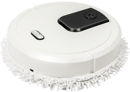 Robot Aspirateur Laveur, Machine Laver Sols, Fonction Nettoyage Humide/Sec Pulvérisation, Charge USB, Intelligent Automatique, Convient Chambres, Salles Séjour, Balcons, Poils D'animaux, Taches Etc