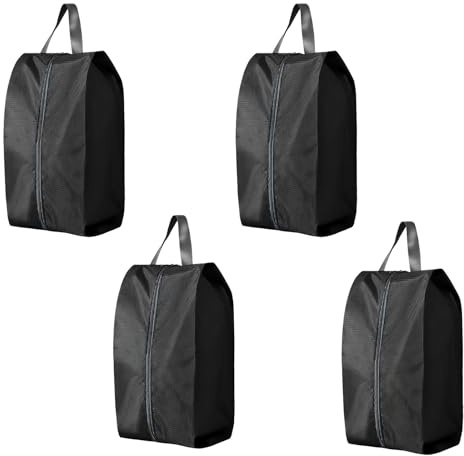 Bolsas para Zapatos de Viaje – Bolsas Impermeables y Resistentes a la Suciedad, Ideal para Equipaje y Maleta, Capacidad hasta Talla 47, Diseño Elegante en Color Negro (4)