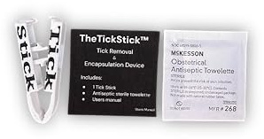 Tick Stick — Patented Tick Remover & Encapsulation Tool for Dogs, Cats & Humans | Remove, Seal & Mail Tick for Lyme Disease Lab Testing | Includes Antiseptic Wipe & Instructions | 1 Pack