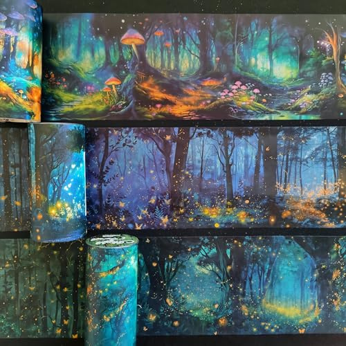 3 Rolls Washi Tape Sticker Scrapbooking Zubehör Wald Thema Für Journaling