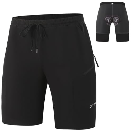 X-TIGER Short Cyclisme VTT pour Homme avec 5D Rembourré Cuissard Velo