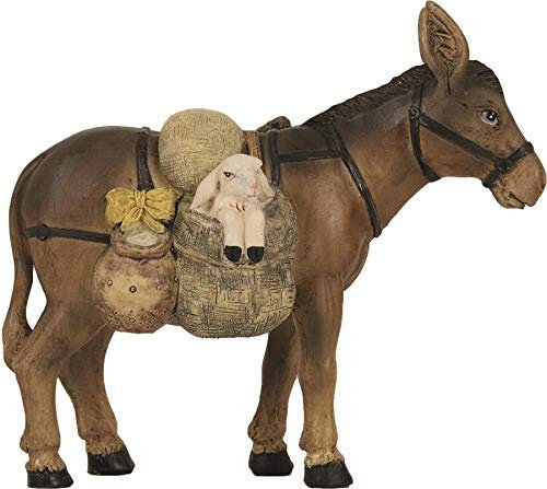 Dekop Krippenfiguren, Esel mit Schaf, geeignet für 11cm Figuren (44635095647)