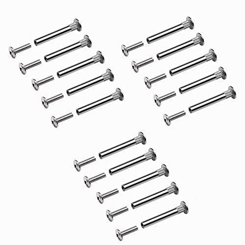 15Pcs Connecting Screws Bolts Metal Furniture Screws Stainless Steel Screw Fastener Kit Furniture Connectors for Connecting Furniture Frames Hardware Cupboard