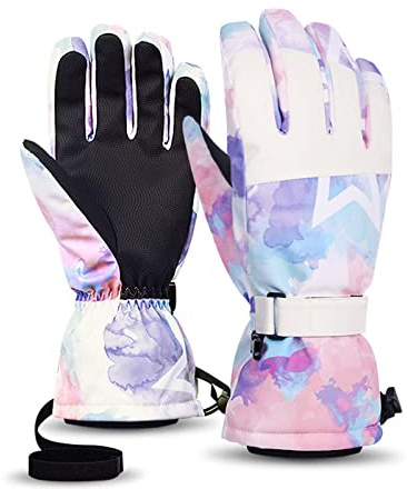 OMECHY Winter Gloves Men Women Warm Waterproof Ski 5 Layer Touch Screen Snow Gloves for Cold Weather