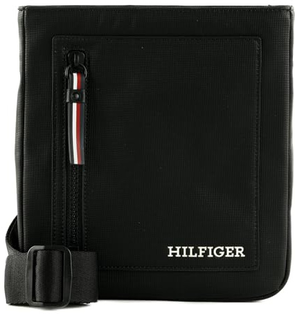 Tommy Hilfiger Herren Umhängetasche Pique Mini Crossover Mittelgroß, Schwarz (Black), Einheitsgröße