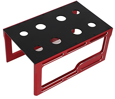 RC Car Assembly Station RC Car Workstation, RC Car Work Stand Montage Plattform Form RC Car Work Stand för 1/10 1/8 Modell Bilstädare (Röd)