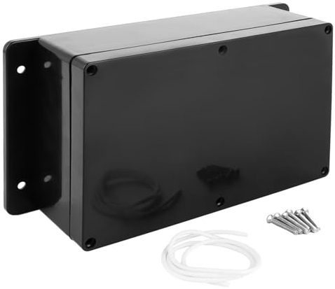 YAYODS kopplingsdosa svart – 23 x 15 x 8,5 cm hölje elektronik – kopplingsbox ytmonterad med fast öra – anslutningsdosa vattentät IP67 – ABS-plastfördelningsdosa på ytmonterad – distributionsbox svart