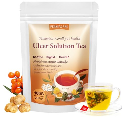 VAEYAE 20 Pcs Natural Ulcer Solution Tea, for Stomach Ease and Support Digestive Discomfort, Warm Stomach Healthy Digestion Herbal Tea, Daily Ulcer Healing Nourishing Tea