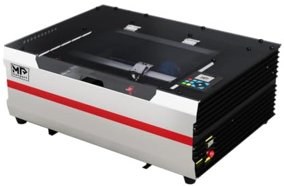 Monport Reno 45W PRO CO2 Laser Graviermaschine, Desktop Laser Cutter mit Semi-Autofokus, Neu entwickelte Laserröhre, Duales Arbeitsbett, Präzision&Effizienz CO2 Laser für Metall Holz