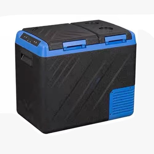 Bilkylskåp Minifrys Bärbar Kylbox Anslutning 25/35/45L Dubbelzonsdesign Med Beröringskänslig Panel Och Dräneringshål -20°C Till 20°C 12V/24V/220V(59.8 * 36.5 * 51.2cm)
