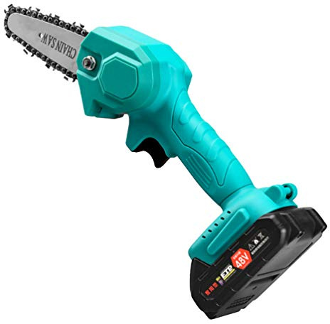 VILLCASE Eléctrica Inalámbrica Motosierra Mini De Cadena Maquina De Cortar Sin Cable