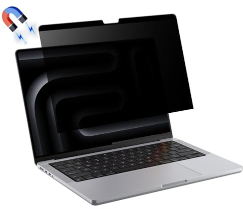 HaruYo Magnétique Filtre de Confidentialité pour Macbook Pro 16 M5/M5 Pro | pour Macbook Pro 16/16,2 M5/M5 Pro/Max/M4 /M3/M2/M1/Pro/Max, Anti-Espion Amovible Filtre Protecteur D'écran