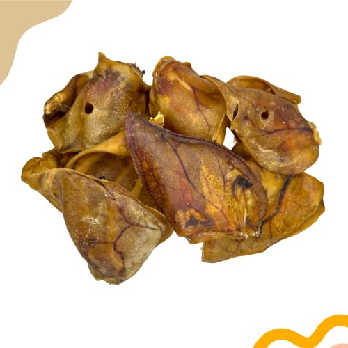 Pig Ears for Dogs - 100% NATURAL Dog Treats for Large Small Dogs - Pigs Ears for Dogs - Cows Ears for Dogs Cow Ears - Beef Ears Buffalo Ears for Dogs - Natural treats for Dog Ears (PIG EARS 15pcs)