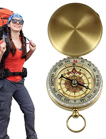 Anloximt Kompass Wandern - Im Dunkeln leuchtender Orientierungslauf-Kompass | Professioneller Feldkompass zum Kartenlesen, Beste Überlebensgeschenke für Kinder und Erwachsene