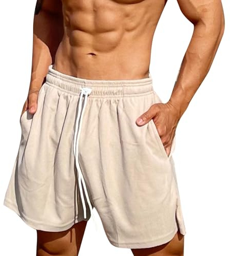 MJGkhiy Costume Uomo Mare Lungo Quick Dry Leggeri Bermuda Swim Shorts con Taschino E Coulisse Casual Costume da Bagno Pantaloncini Spiaggia da Surf Piscina Nuoto Vacanze