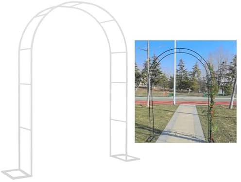 White Garden Arch Tunnel Trellis for Climbing Plants Outdoor Arbor for Roses Vines Backyard Lawn Patio Yard 1.4x2.3x0.4m