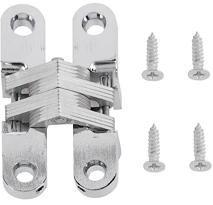 Angoily Bisagra de Alta Resistencia para Puerta Plegable Invisible, de Aleación de Zinc y Acero Inoxidable, Resistente y No Se Deforma, Adecuado para Muebles y Puertas