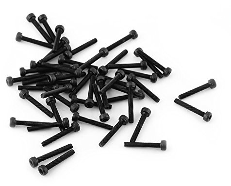 Watris Veiyi M3 Schrauben Set, 50 Stück Sechskant-Schrauben, Schrauben Sortiment Schwarz, Zylinderschrauben Muttern (M3*20 mm)