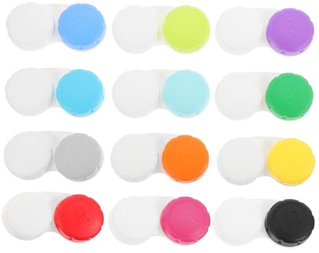 VICASKY 12stücke Kontaktlinsenbehälter Kleine Linsenbox Linsenhalter Kontaktlinsenorganizer Aufbewahrungsbehälter Für Reisen Und Outdoor-aktivitäten Kompakt Und Handlich Auslaufsicher