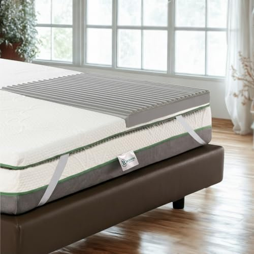 Bedshire Topper Orthofoam HD Singolo 80x190 Materasso Correttore Rigido e Traspirante a 5 Zone Alto 5 cm con Rivestimento Sfoderabile Futon Ortopedico Made in Italy 100%