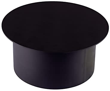 Bauer Bouchon aveugle pour tuyau de poêle, Ø 150 mm (plusieurs variantes), Noir, Épaisseur de paroi : 1,5 mm ; Tuyau de fumée, tuyau de cheminée, tuyau d'évacuation des gaz ; selon la norme EN 1856-2