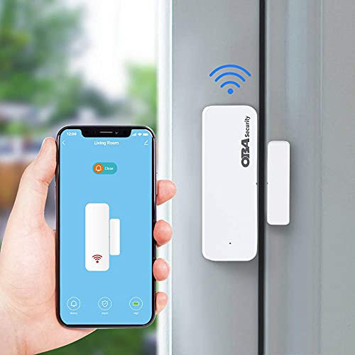 OBA Sensore per porte e finestre WiFi,rilevamento Intelligente dello stato della porta, invia avviso al telefono,funziona con Alexa Google Home, accessorio per dispositivo smart home con scena