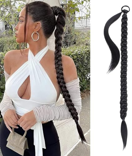 Haarteil Echthaar Zopf 80cm Pferdeschwanz Haarteils Haarteiledreadlocks